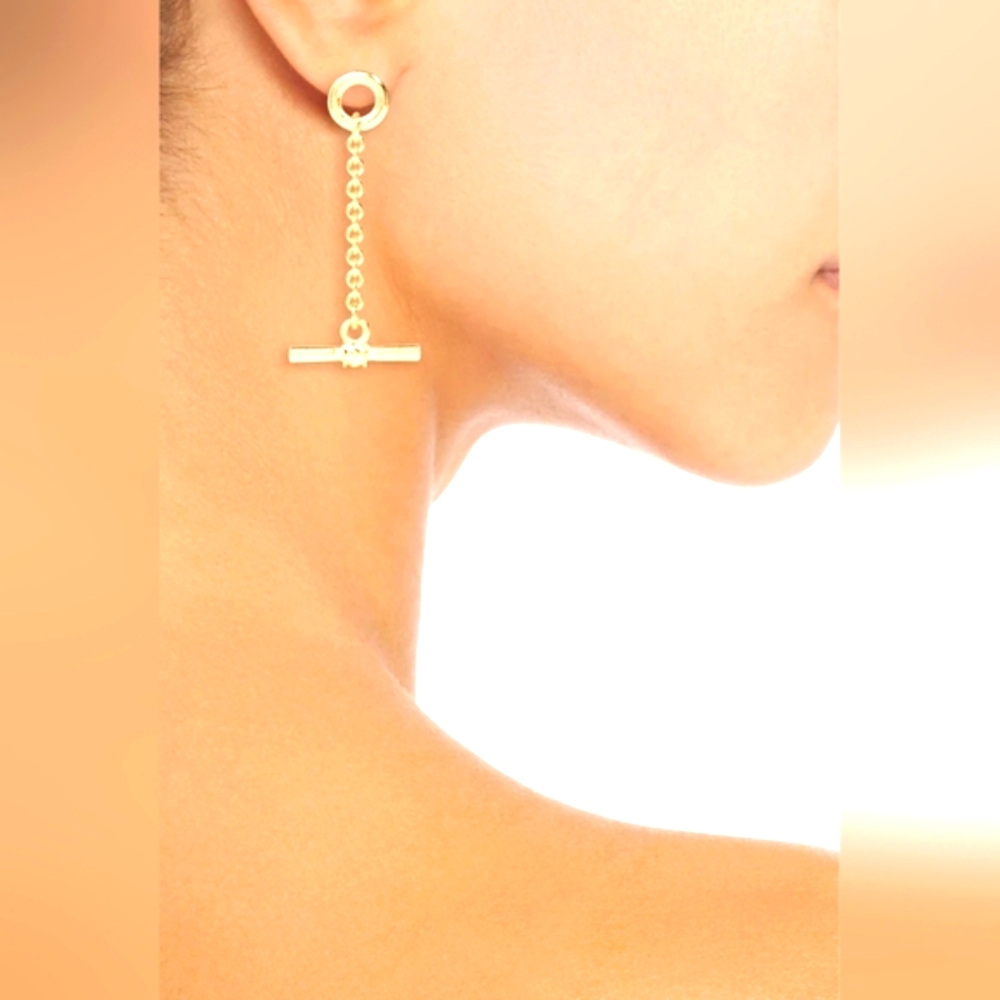 Ben Amun Gold Chain Drop Earrings